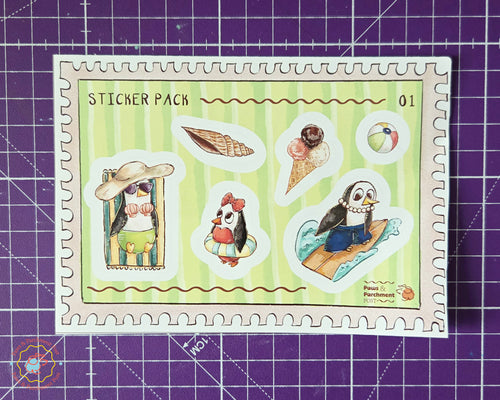 Paws & Parchment Post August Stickers